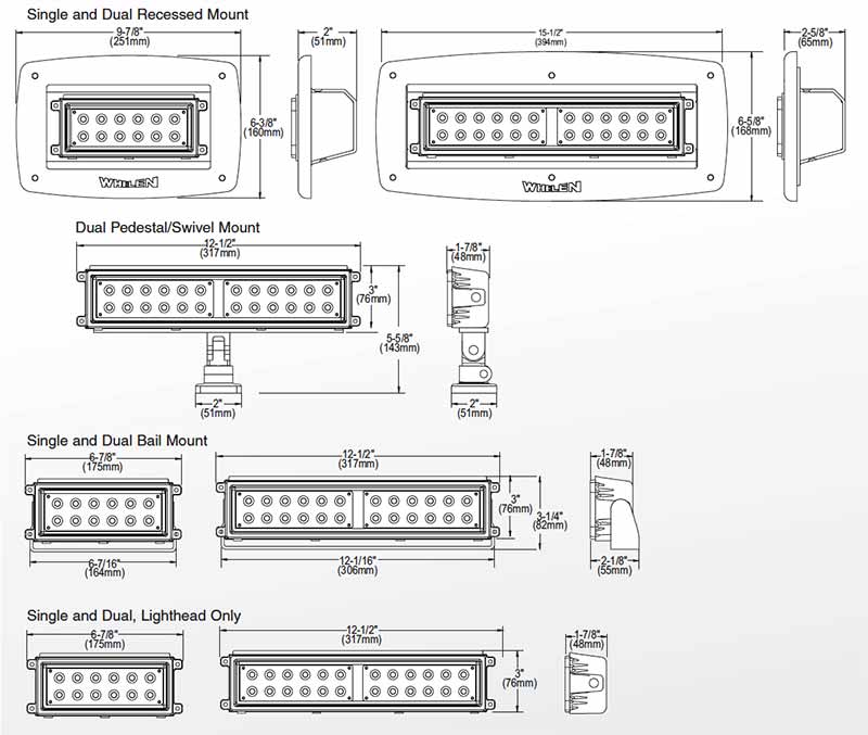 Whelen Pioneer SlimLine Diagram Specifications