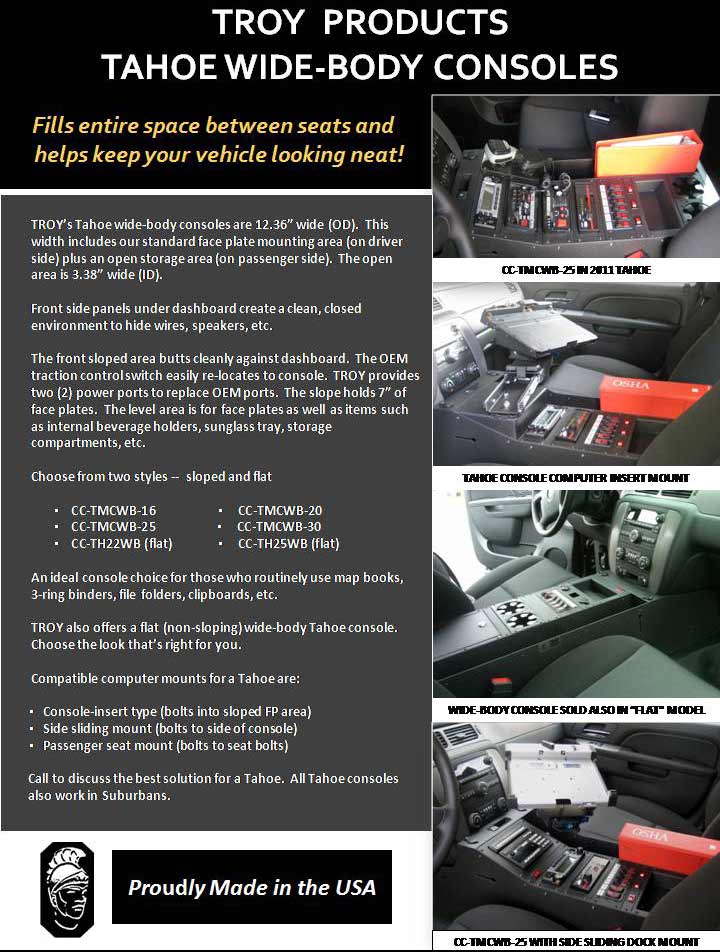 Troy Products Tahoe Product Line