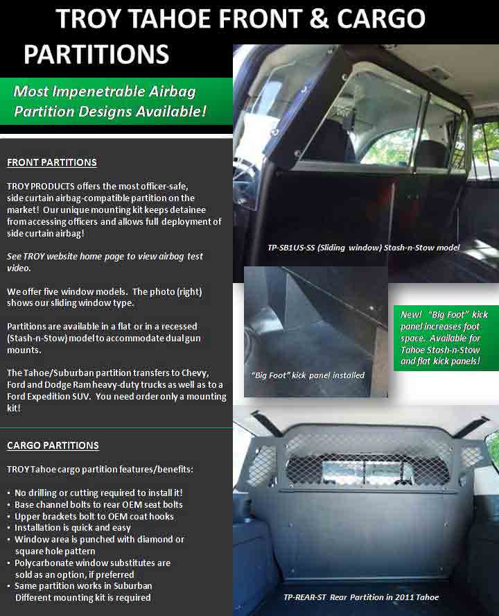 Troy Products Tahoe Product Line