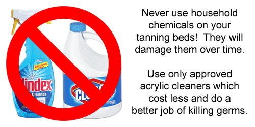 Only use approved cleaners