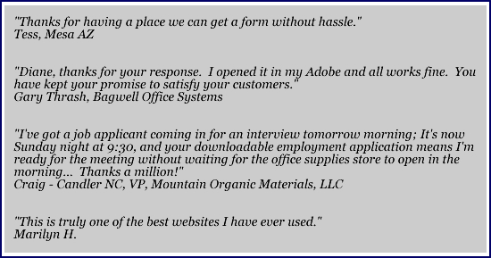 employment application forms job application forms