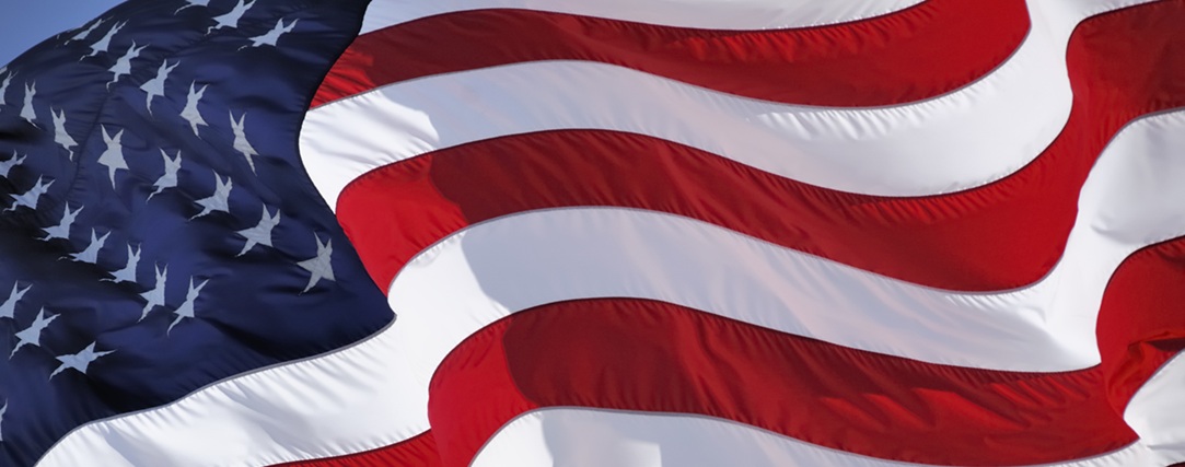 American flag close-up