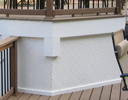 AZEK Brand Beadboard on a Deck