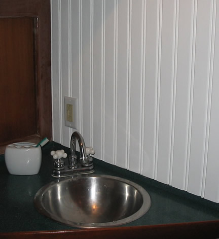 Beadbord Bathroom Backsplash