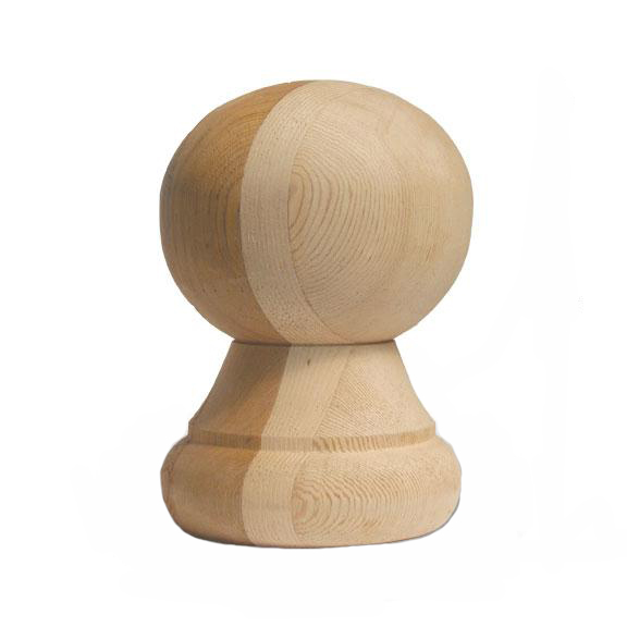 Larger view of Canon Ball Redwod Finial
