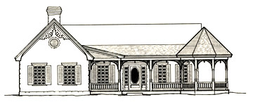 Porch with Attached Gazebo Section