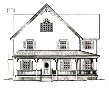 Porch with a Curved Section