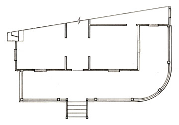 Floorplan of a Porch with a Curved Section