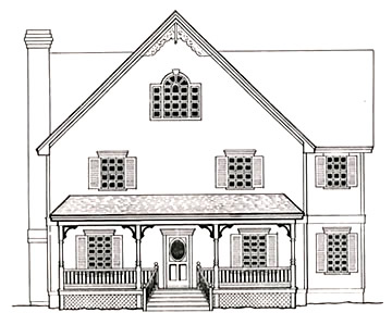 Basic Retangular Porch with Shed Roof