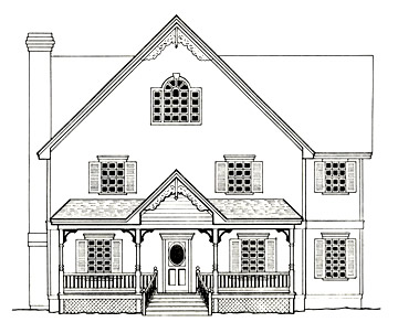 Porch with Entrance Gable