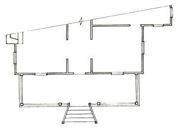 Floorplan of a Porch with Entrance Gable