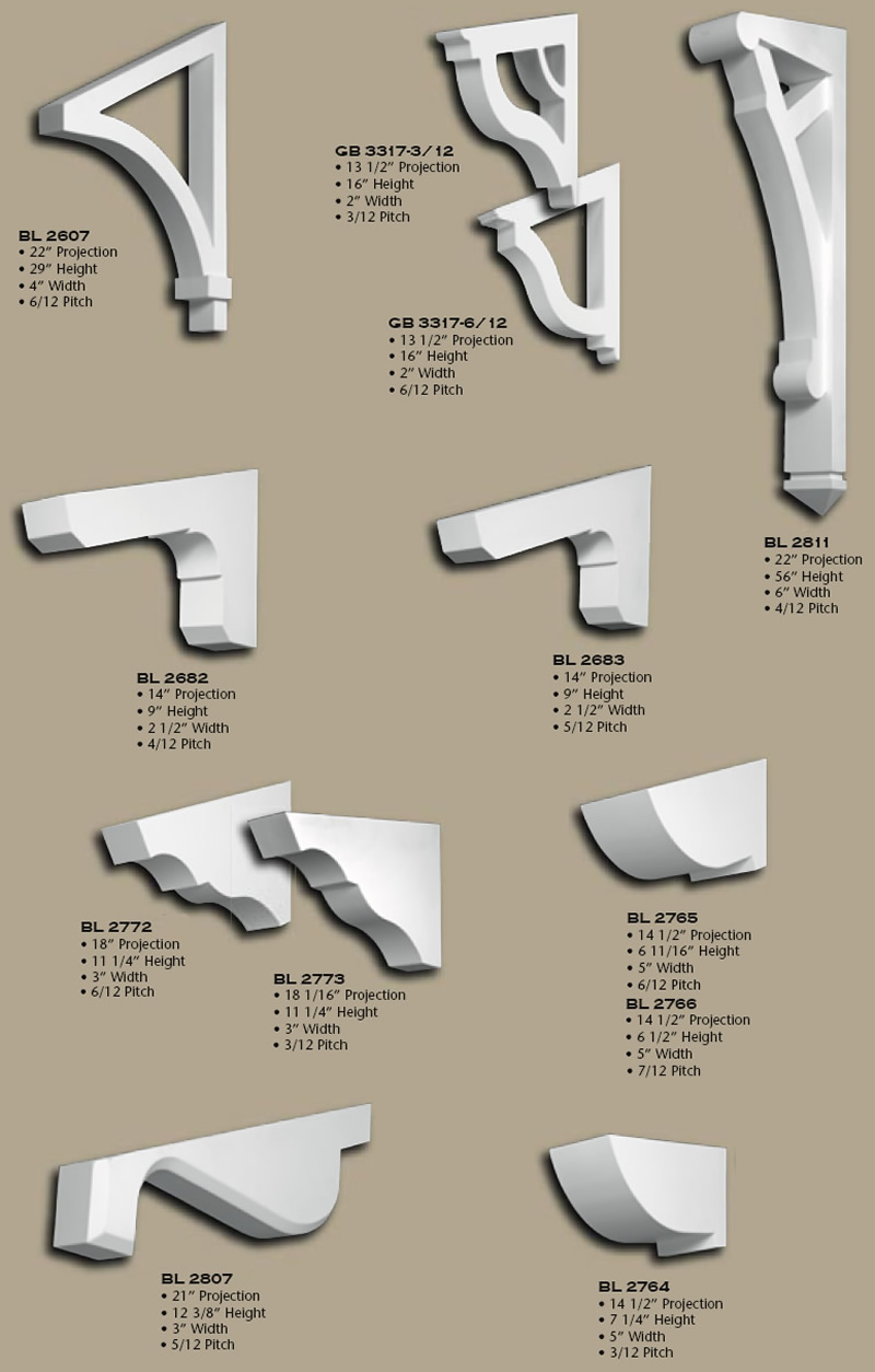 Polyurethane Angled Eave Brackets