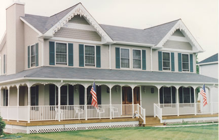 Example of 2-story with front gable (Porch Photo 109)