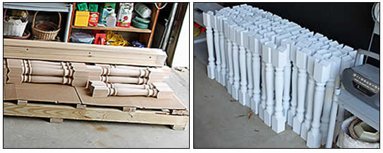 Porch Photo - Notched Balusters received and painted