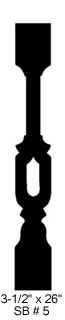 Click to see SB #5 Sawn Baluster Usage Photo
