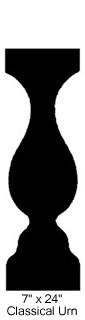 Click to see Classical Urn Sawn Baluster Usage Photo