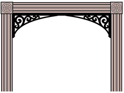 Arched Brackets in upper corners of cased openings