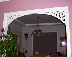 Arched Brackets between cased opening