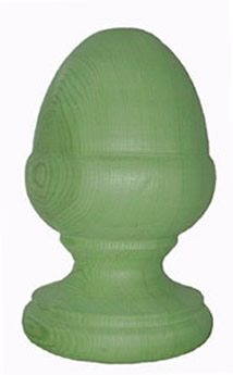Larger view of 4'' Acorn Pressure Treated Finial
