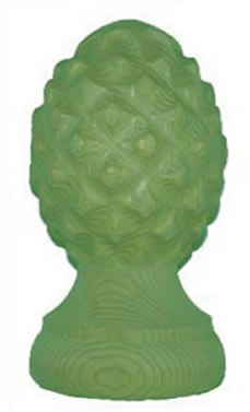 Larger view of 4'' Pineapple Pressure Treated Finial