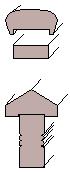 P2 Handrail, Plain Subrail, Sloped-top Bottom Rail Set