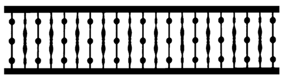 6-3/8 Ball & Spindle Spandrel 