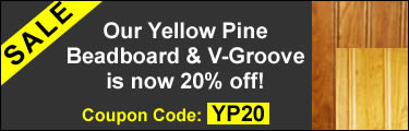 Yellow Pine V-Groove 20% Off!