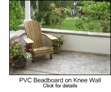 PVC Beadboard on Knee Wall