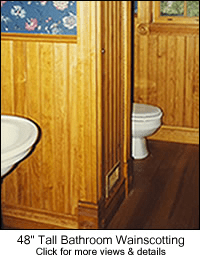 48'' Tall Bathroom Beadboard Wainscotting