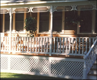 Photos of Handrails, Subrails, and Bottom Rails on Porches from Vintage ...
