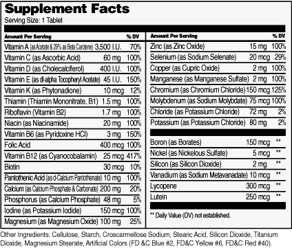 Sentry Senior Multivitamins 265 Tablets