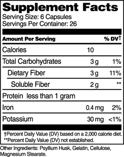 Psyllium Fiber - 160 Capsules