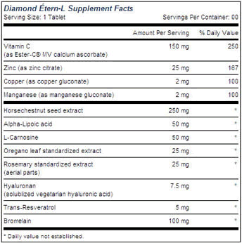 Diamond Etern-L Supplement Facts