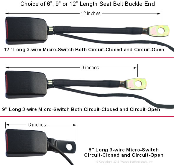 MicroSwitch Forklift Seat Belt Retractable Both Circuit Closed and Open