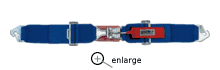 Racing Lapbelts 3 inch latch and link
