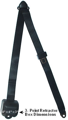 How to Measure to Install Seat Belts in Your Car 3 Point Retractable Box