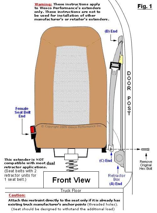 Truck Seat Belt Extender