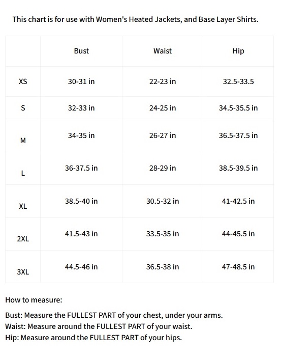 gobi heat size chart