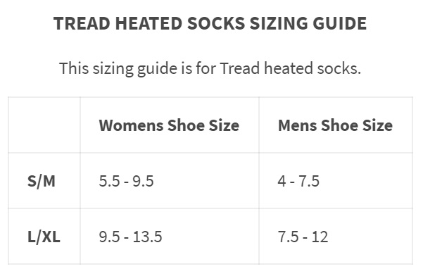 gobi heat size chart