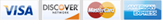 We accept Visa, Discover, Mastercard, and American Express