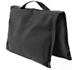 filled saddle sandbag black