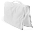 filled saddle sandbag white