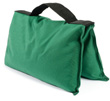 filled saddle sandbag green