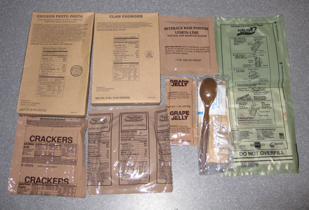 SurePak12 MRE contents