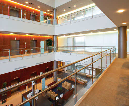 Commercial application of recessed downlights