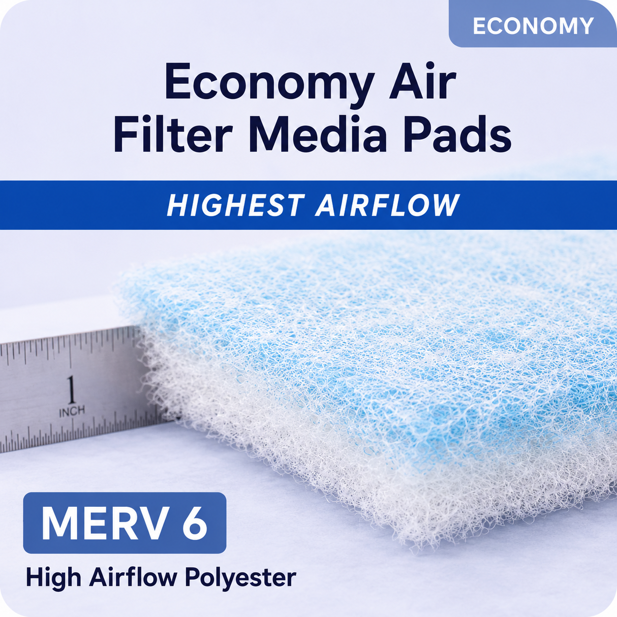 Value air filter media pad MERV 4-6 cut to size
