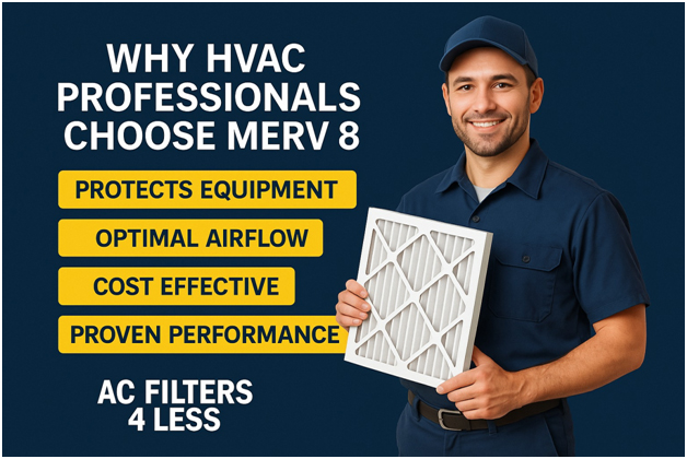 MERV 8 filter is recommended by HVAC professionals