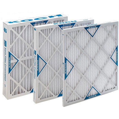 A MERV 8 pleated air filter, the standard for most home AC and furnace systems.