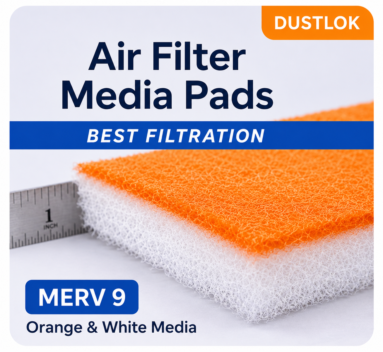 MERV 9 premium air filter media pad cut to size