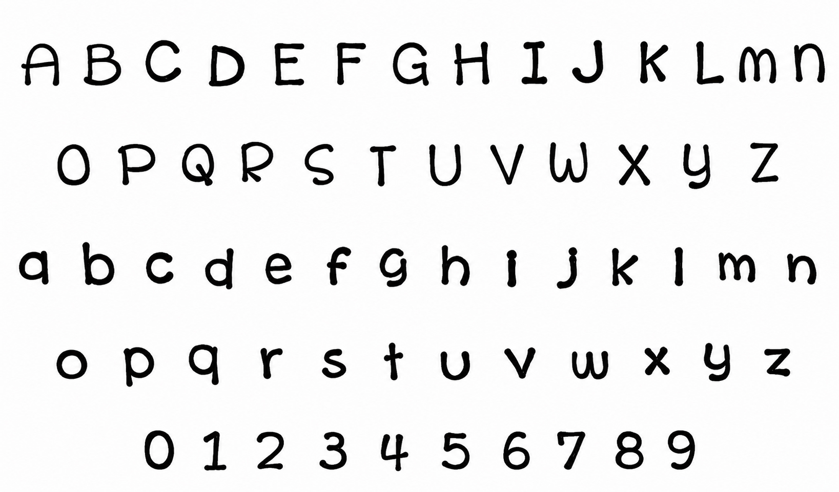 Cake font example